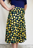 Navy Lemon Swish Skirt