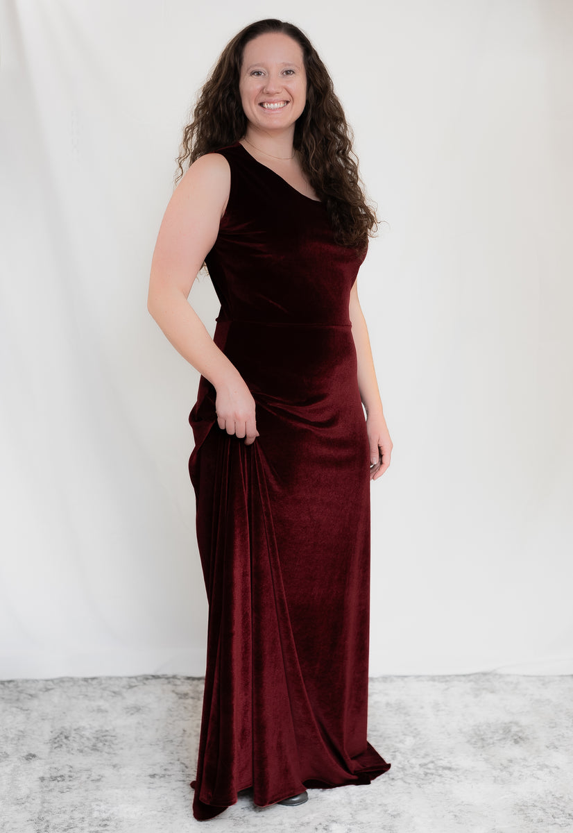 Maje Rilea velvet dress selling in Burgundy Size S