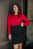 Black Basic A-Line Skirt