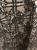 Black Top Faux Ivory Lace Skirt Dress