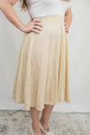 Gold Sequin on Tan Full Cut Skirt