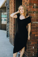 Black Modal Midi Dress